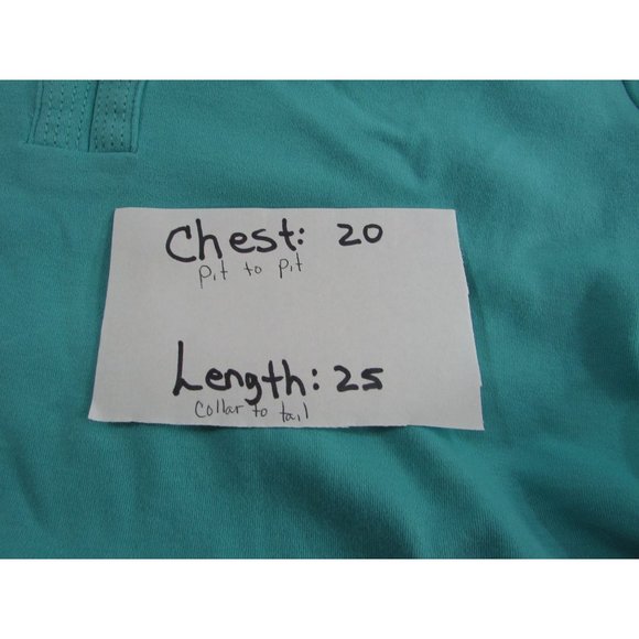 LL Bean Women's Cotton Tunic, Three-Quarter-Sleeve Splitneck Green Medium - Picture 8 of 8